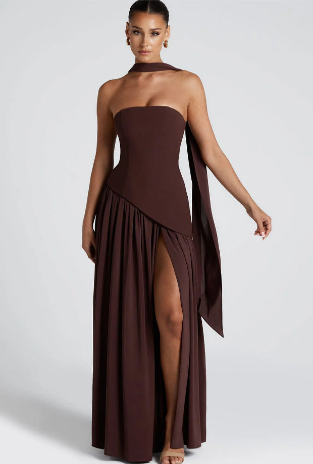 Vestido Maxi Tubo Irregular