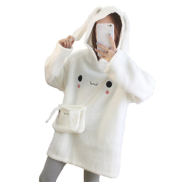Sudadera con Orejas de Conejo al Estilo Coreano para Estudiantes