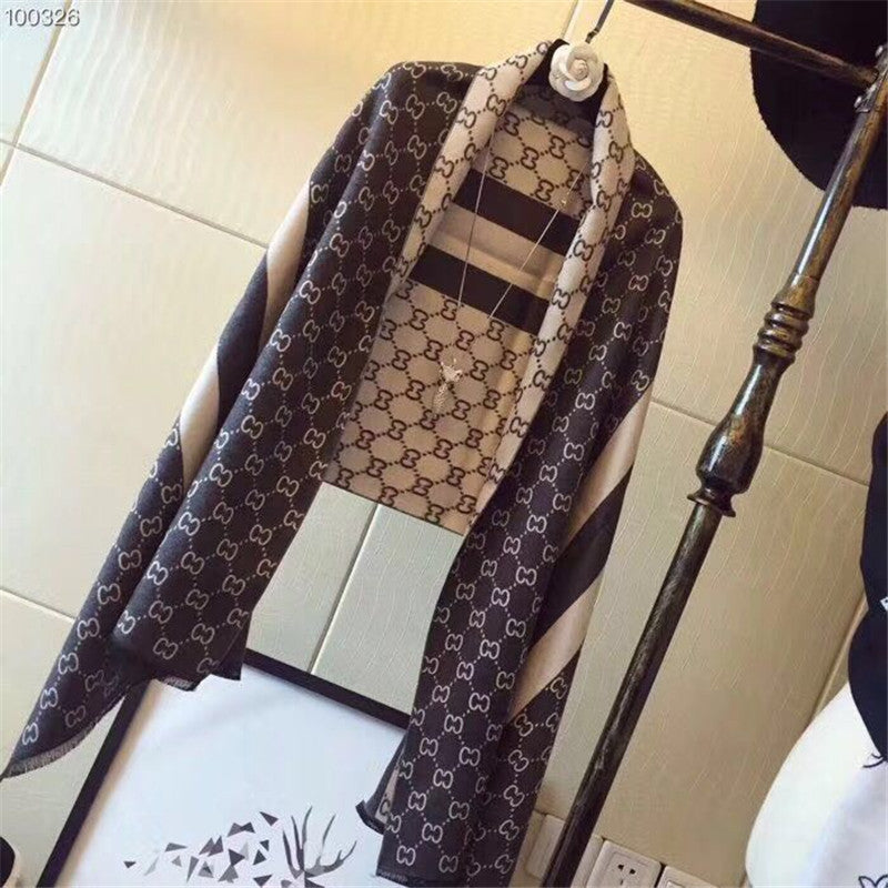 Winter Thickened Double-Sided Scarf for Women