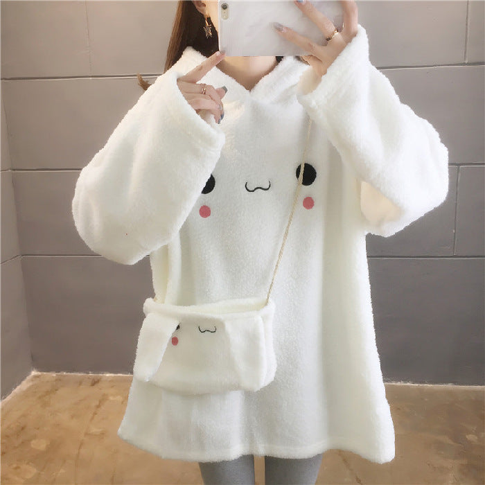 Sudadera con Orejas de Conejo al Estilo Coreano para Estudiantes