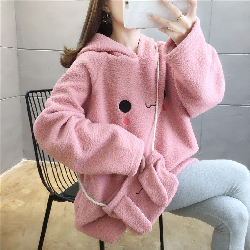 Sudadera con Orejas de Conejo al Estilo Coreano para Estudiantes