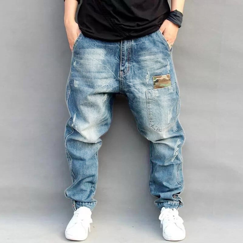 Pantalones Harem de Mezclilla Estilo Callejero