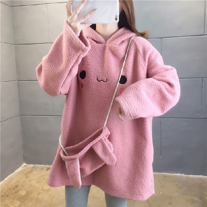 Sudadera con Orejas de Conejo al Estilo Coreano para Estudiantes