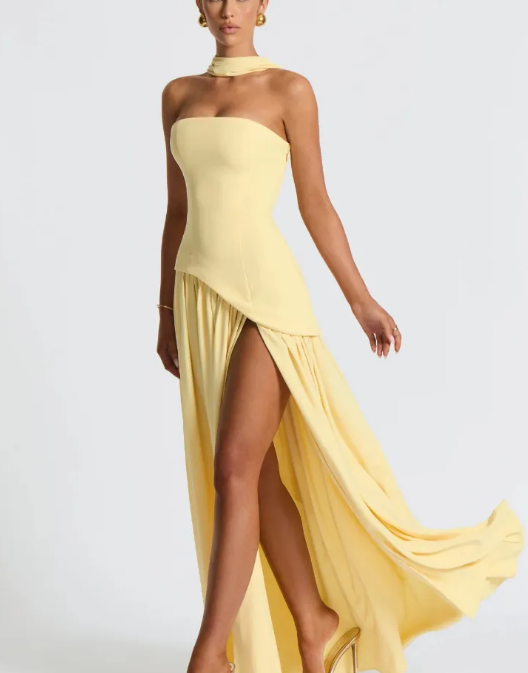 Vestido Maxi Tubo Irregular