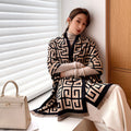 Classic British Cashmere Reversible Scarf for Women