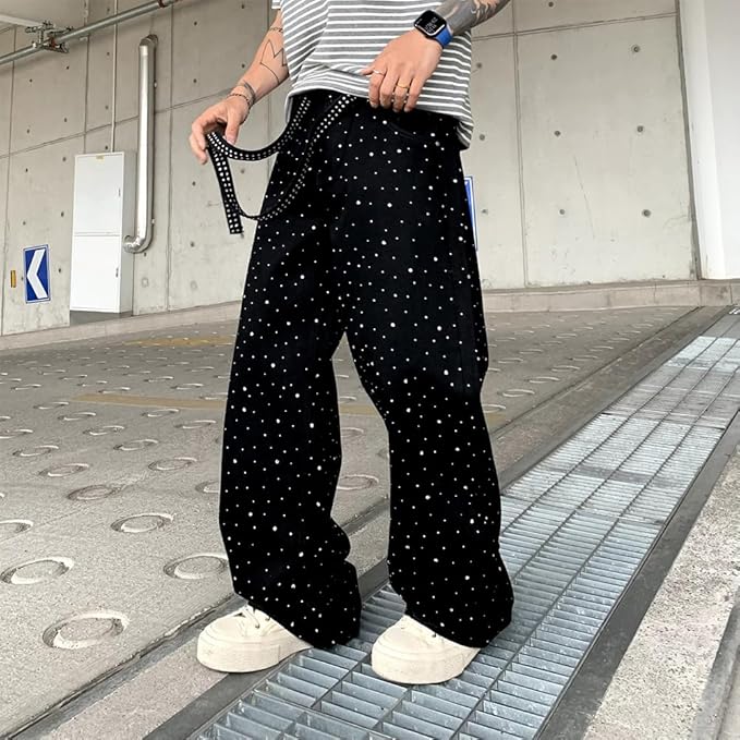 Jeans de diamantes de imitación