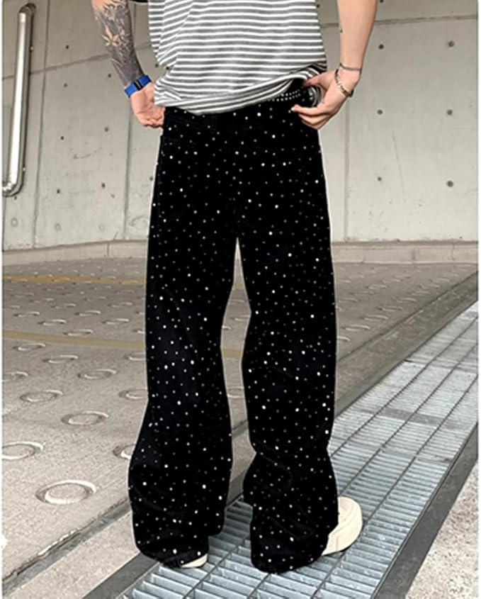 Jeans de diamantes de imitación