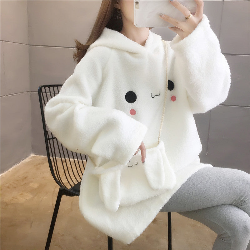 Sudadera con Orejas de Conejo al Estilo Coreano para Estudiantes