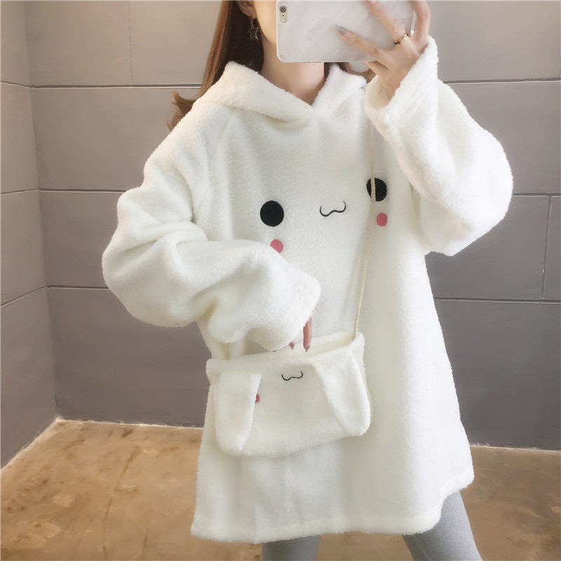 Sudadera con Orejas de Conejo al Estilo Coreano para Estudiantes